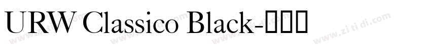 URW Classico Black字体转换